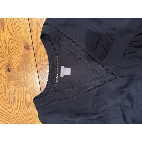 Ann Taylor Navy Long Sleeve Wrap Blouse – Size S - Picture 3 of 6